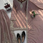 Elegant Crepe Embroidered Sharara Suit Set