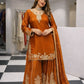 Elegant Crepe Embroidered Sharara Suit Set