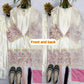 Elegant Crepe Silk Kurta Set with Moti Handwork and Organza Dupatta for Festive Wear