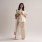 Elegant Crepe Silk Kurta Set with Moti Handwork and Organza Dupatta for Festive Wear