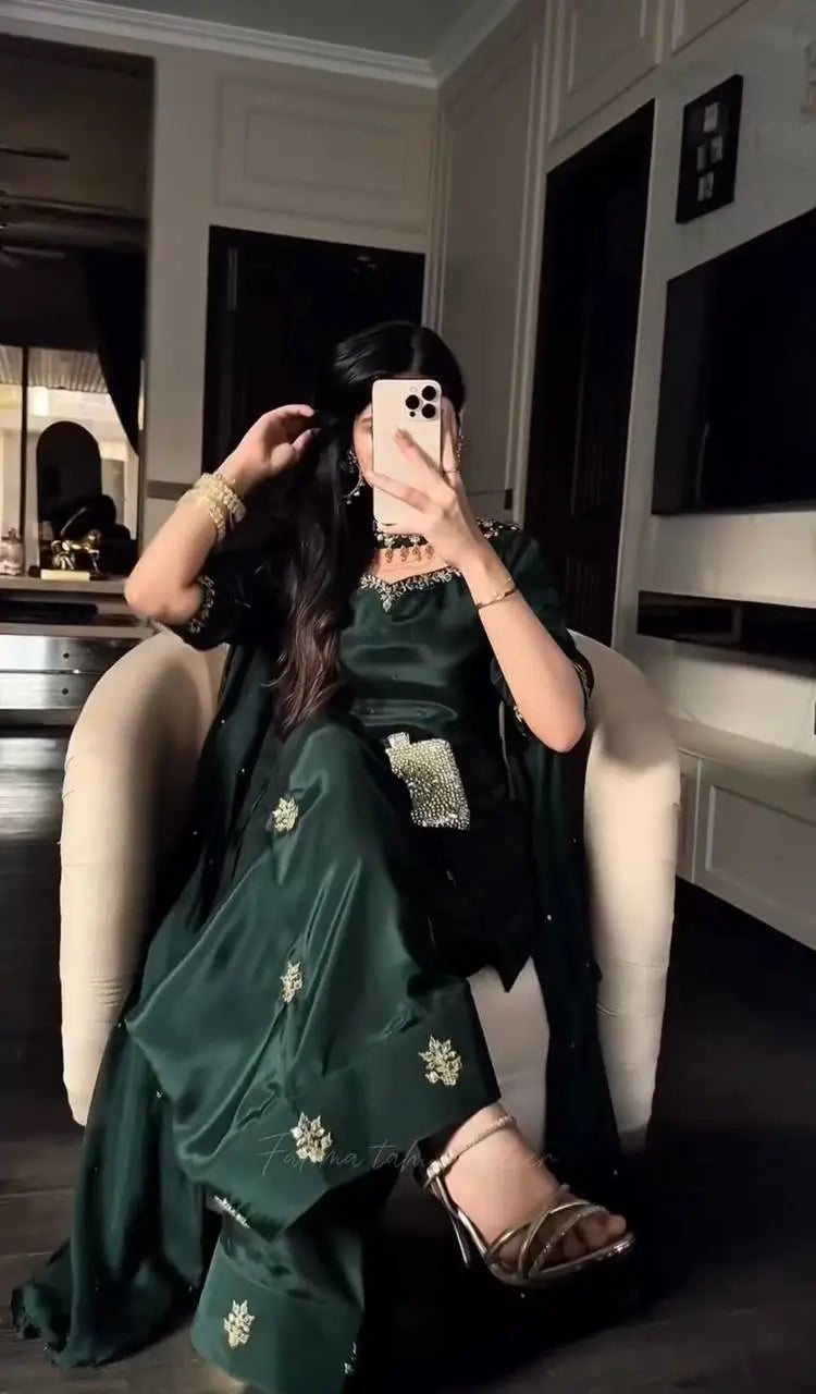 Elegant Crepe Silk Sharara Set for Festive and Party Wear