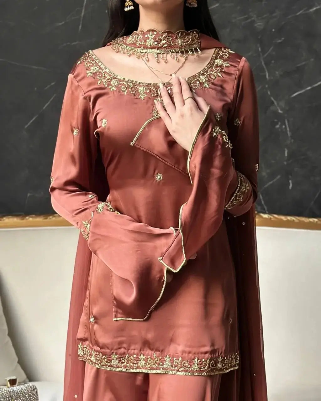 Elegant Crepe Silk Sharara Set for Festive and Party Wear