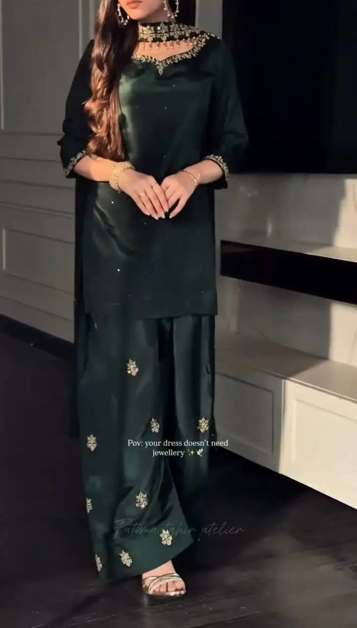 Elegant Crepe Silk Sharara Set for Festive and Party Wear