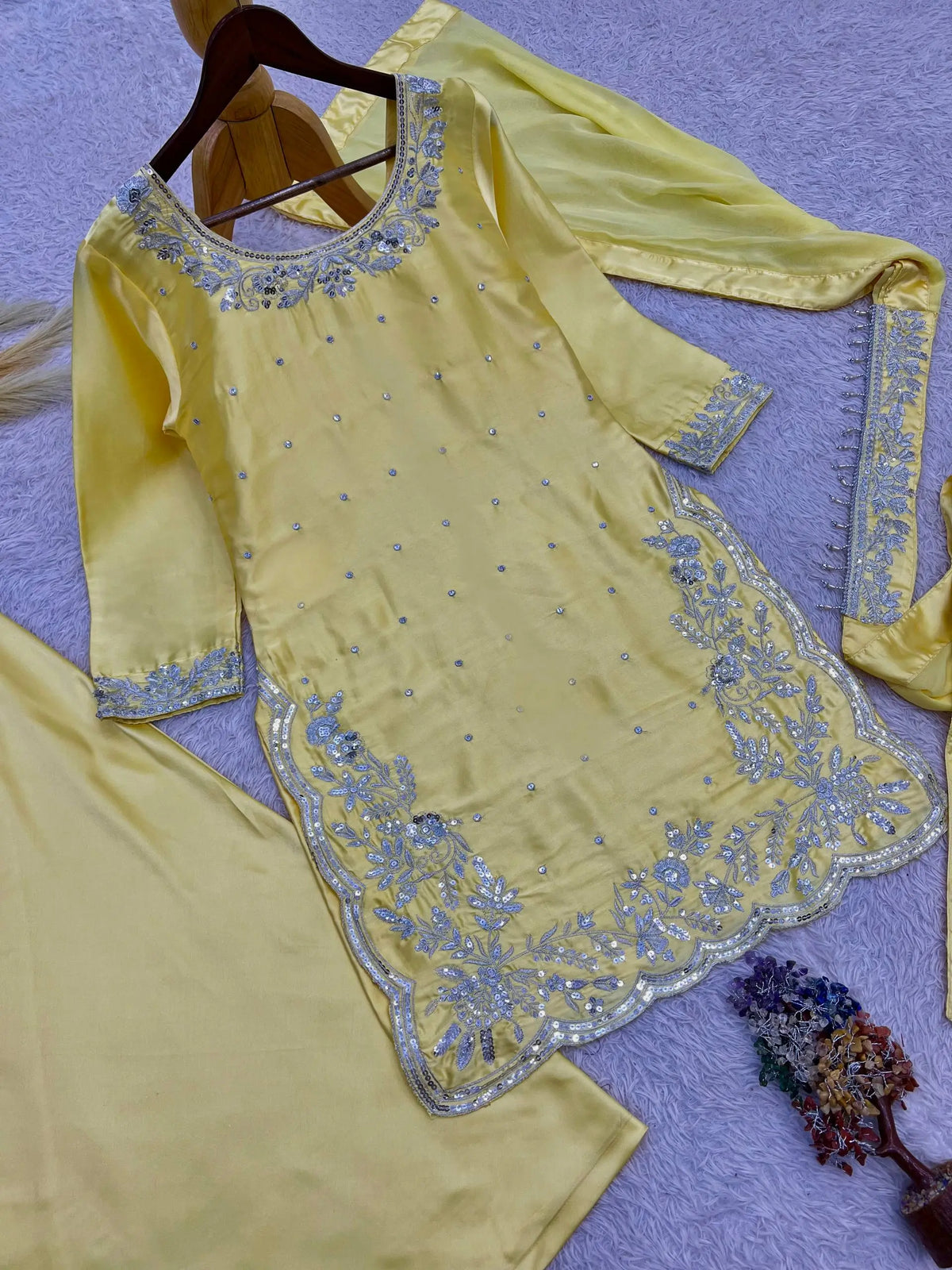 Elegant Crepe Silk Sharara Set for Festive and Party Wear