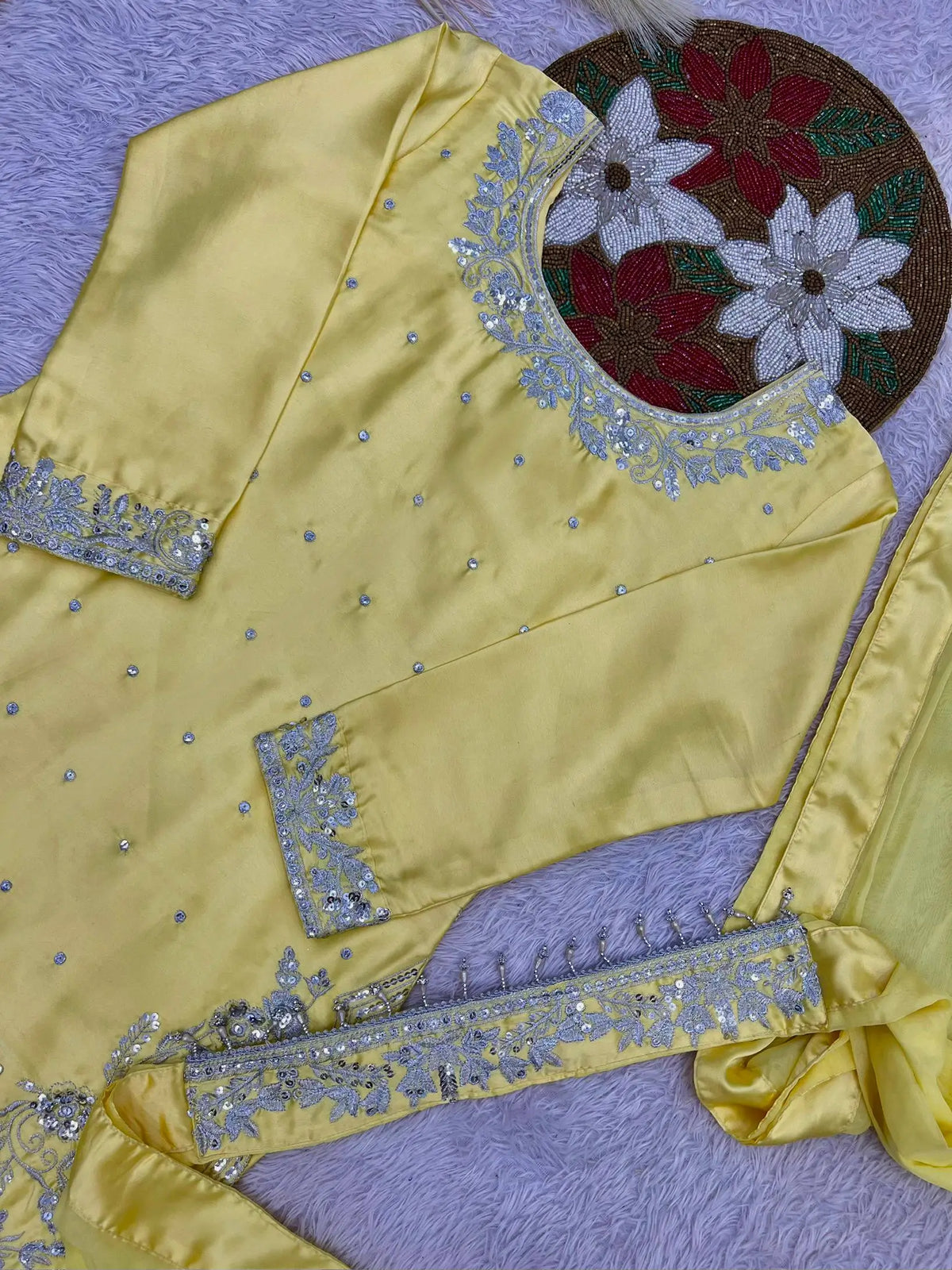 Elegant Crepe Silk Sharara Set for Festive and Party Wear