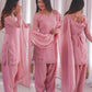 Elegant Crunchy Silk Ready to wear Farshi Suit Set for Festive and Party Wear
