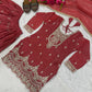 Elegant Crunchy Silk Sharara Suit Set for Festive and Traditional Wear