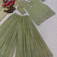 Elegant Crunchy Silk Sharara Suit Set for Festive and Traditional Wear