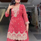 Elegant Crunchy Silk Sharara Suit Set for Festive and Traditional Wear