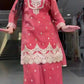 Elegant Crunchy Silk Sharara Suit Set for Festive and Traditional Wear