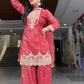 Elegant Crunchy Silk Sharara Suit Set for Festive and Traditional Wear