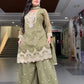 Elegant Crunchy Silk Sharara Suit Set for Festive and Traditional Wear