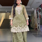 Elegant Crunchy Silk Sharara Suit Set for Festive and Traditional Wear
