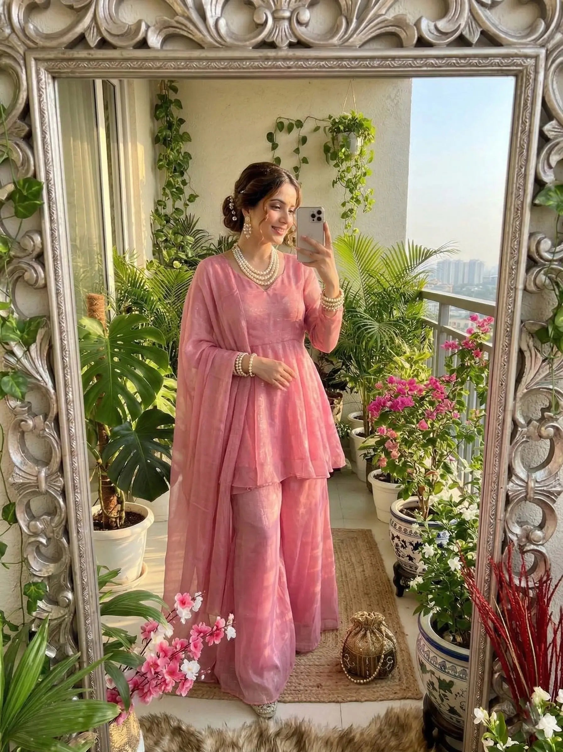 Elegant Crunchy Silk Suit Set for Festive and Occasion Wear