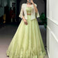 Elegant Crush Fabric Lehenga Choli with Embroidered Koti