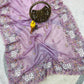 Elegant Crush Saree with Indian style Embroidery for Festive and Party Wear