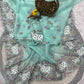Elegant Crush Saree with Indian style Embroidery for Festive and Party Wear