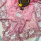Elegant Crush Saree with Indian style Embroidery for Festive and Party Wear