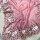 Elegant Crush Saree with Indian style Embroidery for Festive and Party Wear