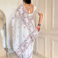 Elegant Crush Saree with Indian style Embroidery for Festive and Party Wear
