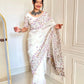 Elegant Crush Saree with Indian style Embroidery for Festive and Party Wear