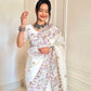 Elegant Crush Saree with Indian style Embroidery for Festive and Party Wear