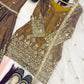 Elegant Crush Silk Sharara Suit with Sequins Embroidery for Festive and Wedding Wear