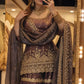 Elegant Crush Silk Sharara Suit with Sequins Embroidery for Festive and Wedding Wear