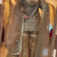 Elegant Crush Silk Sharara Suit with Sequins Embroidery for Festive and Wedding Wear
