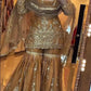 Elegant Crush Silk Sharara Suit with Sequins Embroidery for Festive and Wedding Wear
