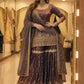 Elegant Crush Silk Sharara Suit with Sequins Embroidery for Festive and Wedding Wear