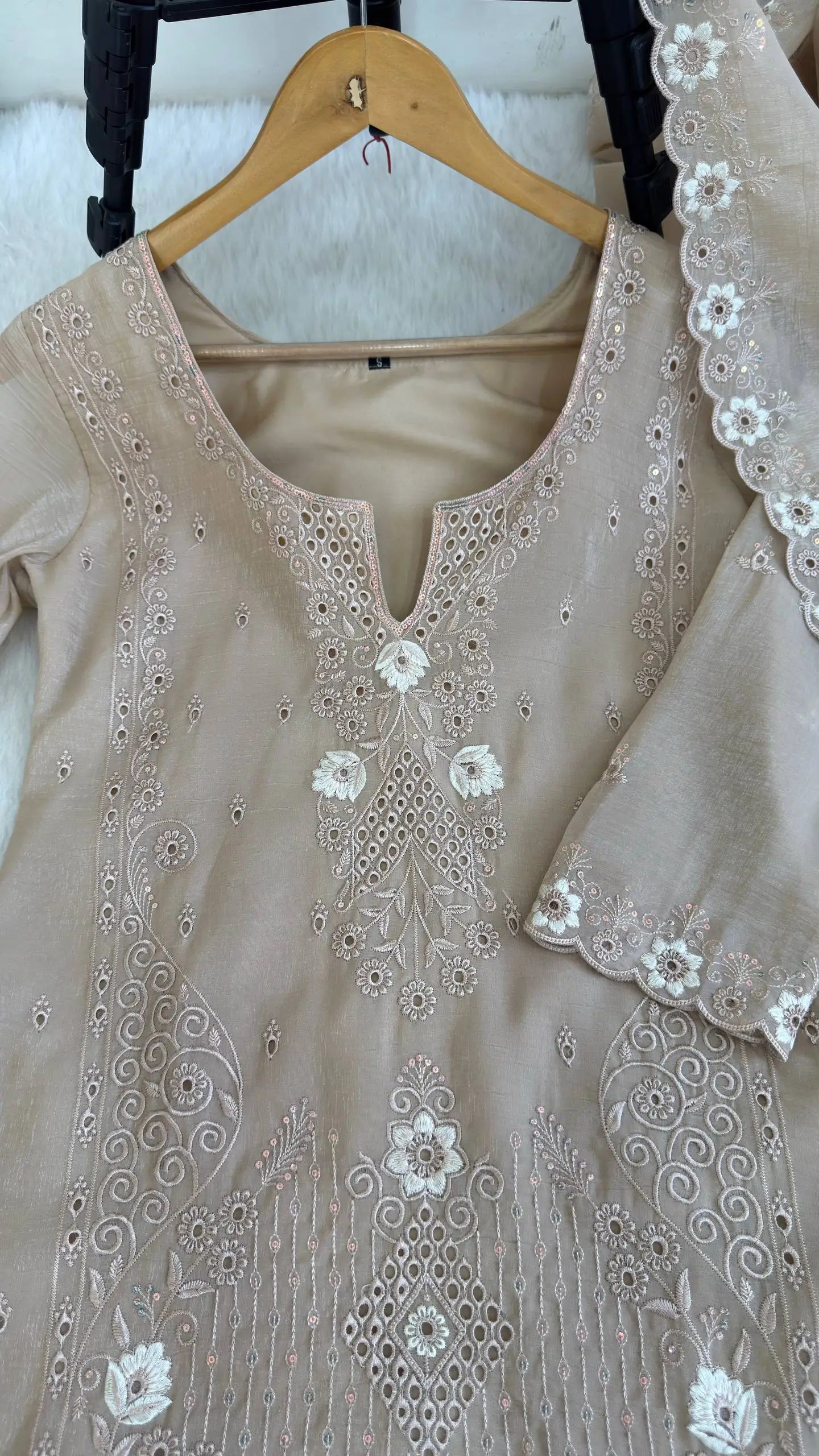 Elegant Currency Silk Embroidered Suit Set for Festive and Party Wear