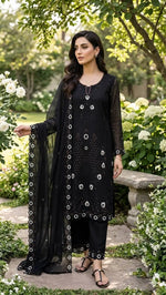 Elegant Currency Silk Embroidered Suit Set for Festive and Party Wear