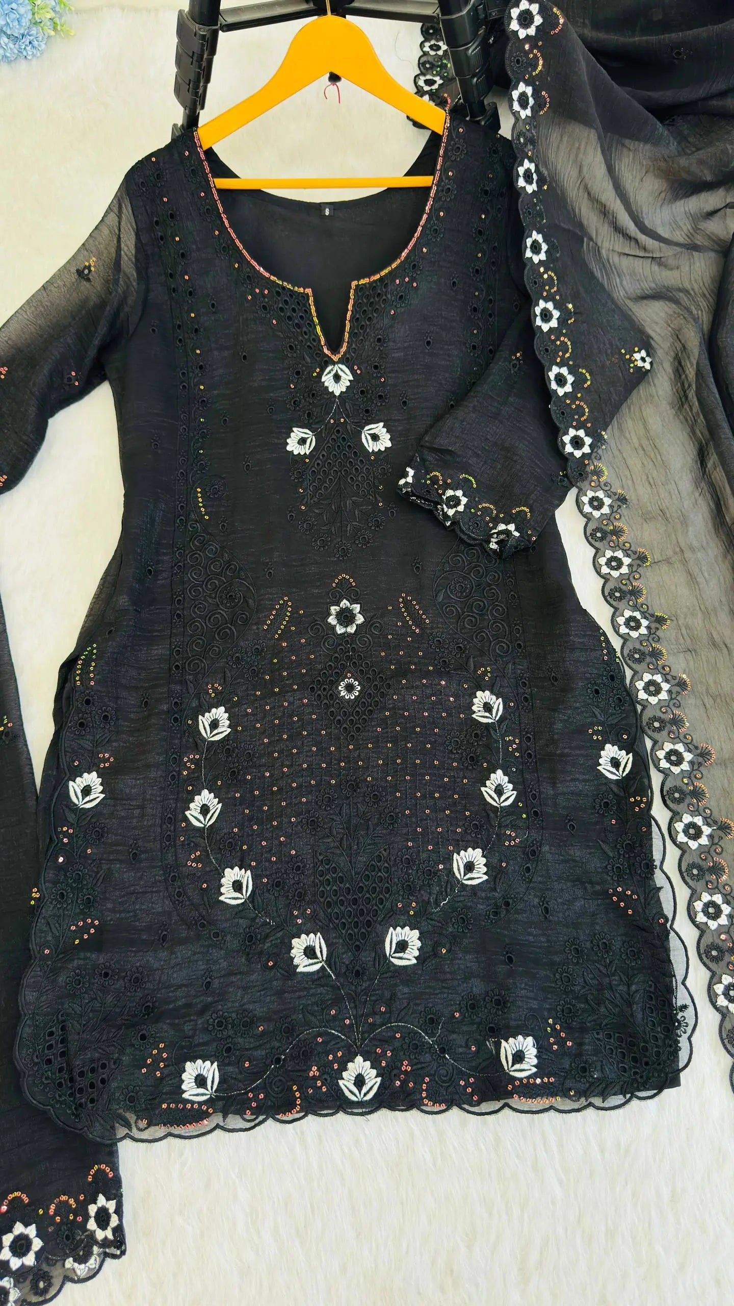 Elegant Currency Silk Embroidered Suit Set for Festive and Party Wear