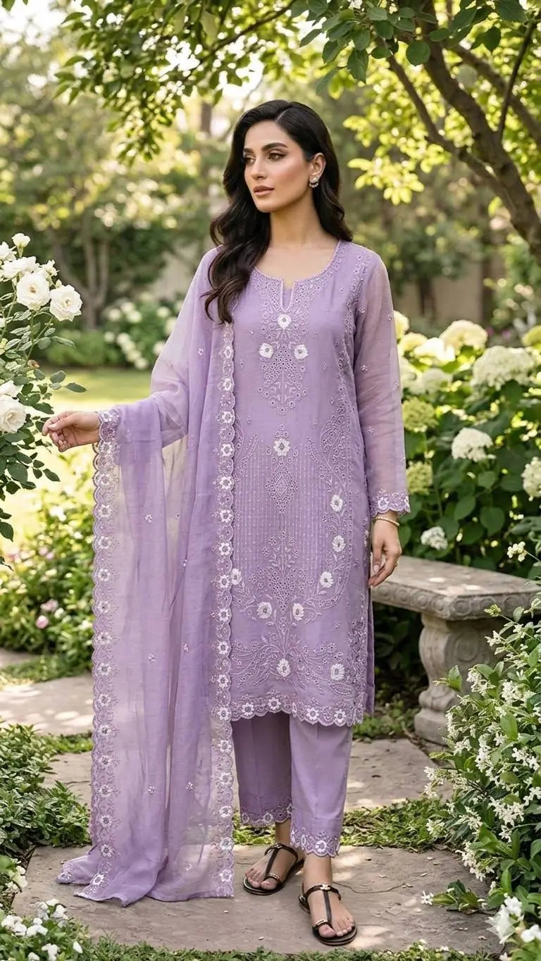 Elegant Currency Silk Embroidered Suit Set for Festive and Party Wear