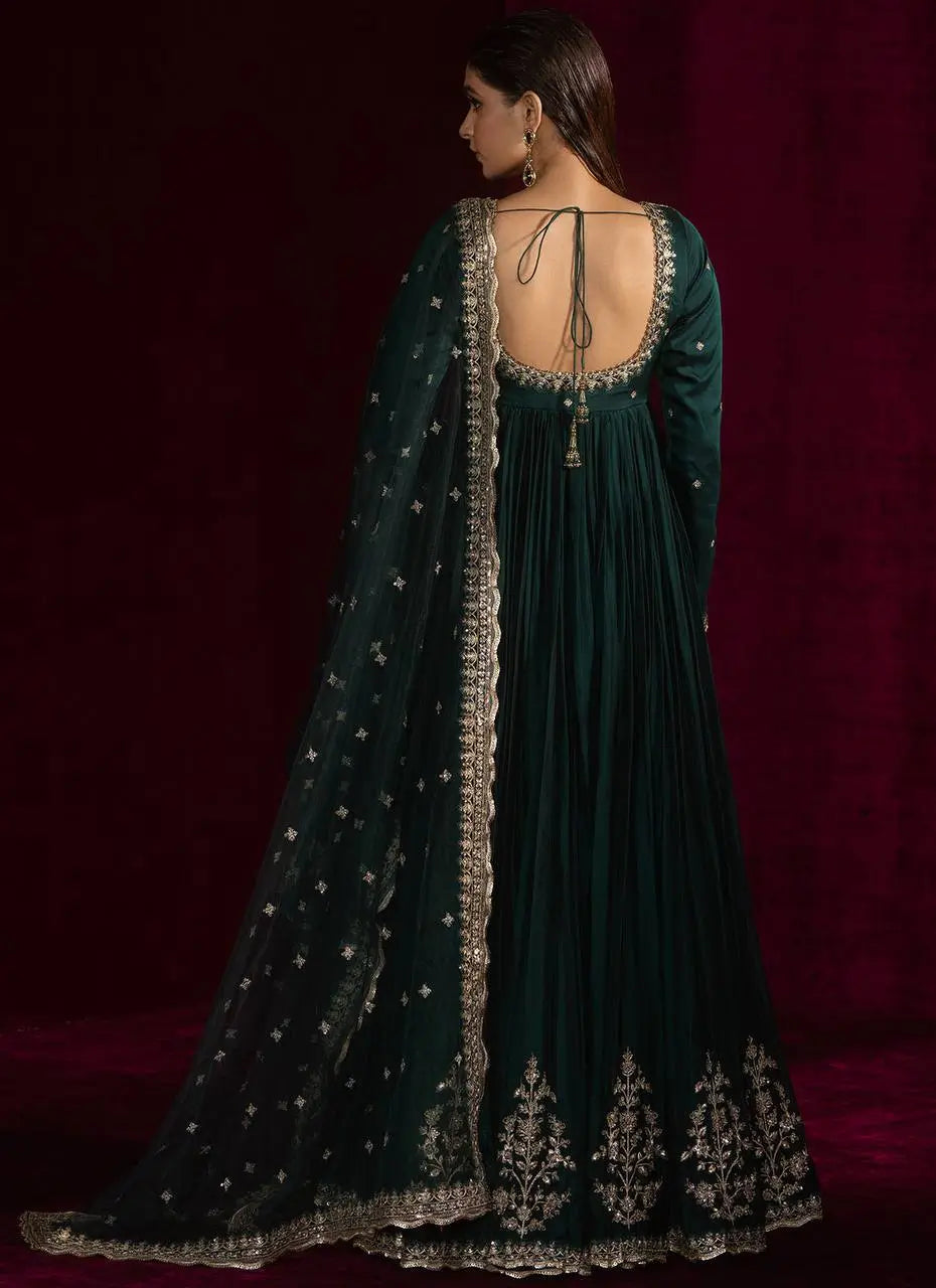 Elegant Embroidered Anarkali Suit with Dupatta