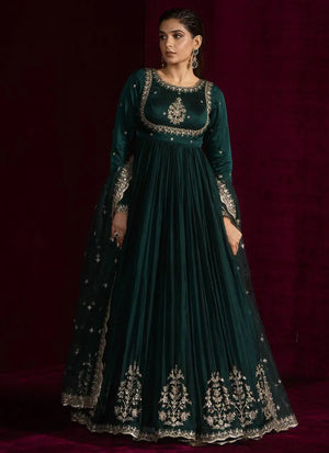 Elegant Embroidered Anarkali Suit with Dupatta