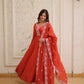 Elegant Embroidered Chanderi Anarkali Gown with Dupatta for Festive Wear