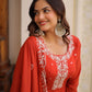 Elegant Embroidered Chanderi Anarkali Gown with Dupatta for Festive Wear