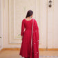 Elegant Embroidered Chanderi Anarkali Gown with Dupatta for Festive Wear