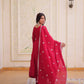 Elegant Embroidered Chanderi Anarkali Gown with Dupatta for Festive Wear