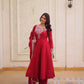 Elegant Embroidered Chanderi Anarkali Gown with Dupatta for Festive Wear