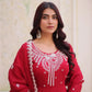 Elegant Embroidered Chanderi Anarkali Gown with Dupatta for Festive Wear