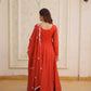 Elegant Embroidered Chanderi Anarkali Gown with Dupatta for Festive Wear