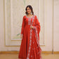 Elegant Embroidered Chanderi Anarkali Gown with Dupatta for Festive Wear