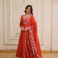 Elegant Embroidered Chanderi Anarkali Gown with Dupatta for Festive Wear