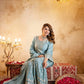 Elegant Embroidered Chinon Sharara Set for Festive Functions