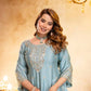 Elegant Embroidered Chinon Sharara Set for Festive Functions