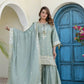 Elegant Embroidered Chinon Sharara Set for Festive Functions