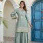 Elegant Embroidered Chinon Sharara Set for Festive Functions